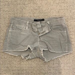 J Brand Gray Corduroy Shorts Size 24
